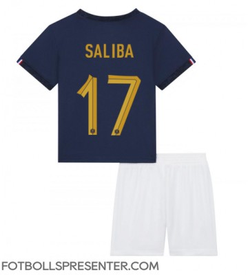 Frankrike William Saliba #17 Hemmatröja Barn VM 2022 Kortärmad (+ korta byxor)